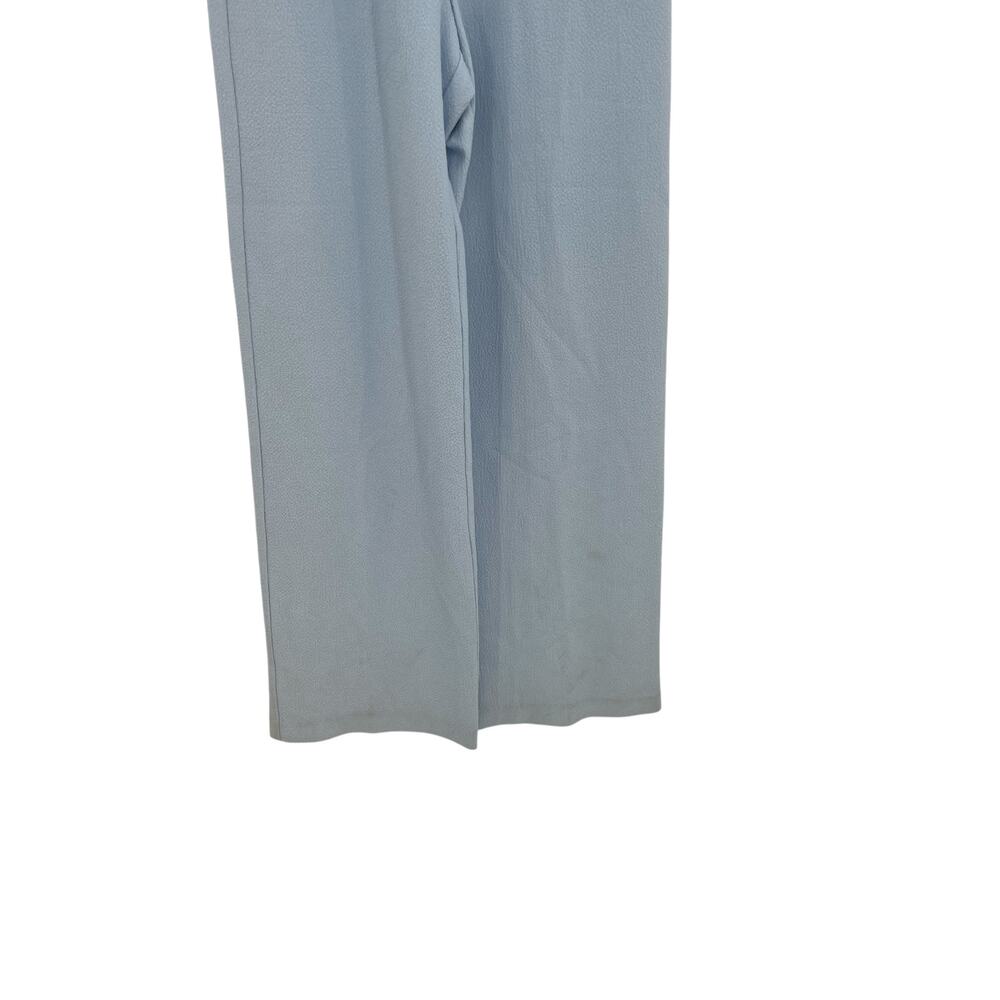 Black Halo Corrine Jumpsuit Blue Draped Wide Leg Made in‎ USA Size 2 NWT - Picture 6 of 16